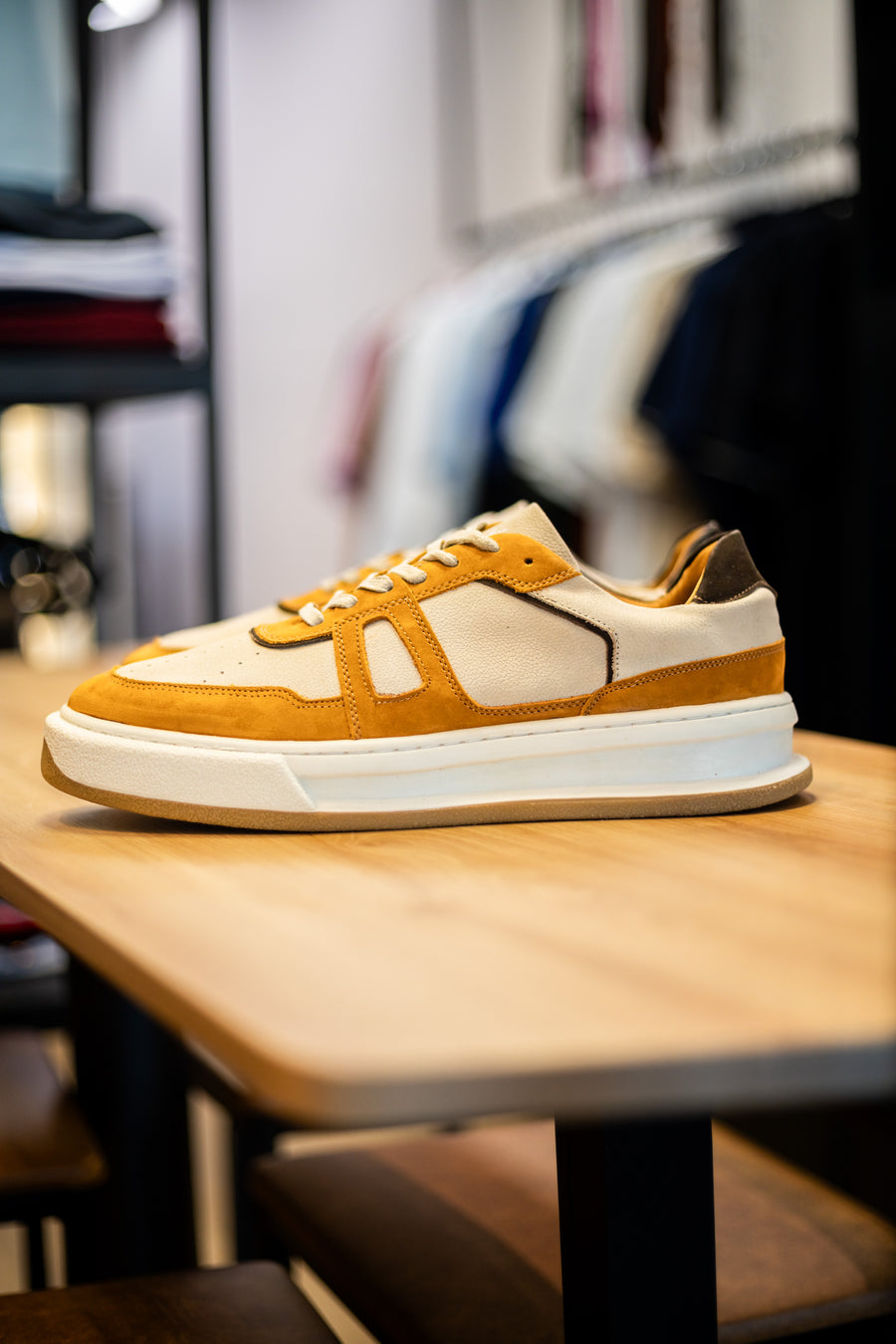 SNEAKER ELEMENTO AMARELO CAFÉ